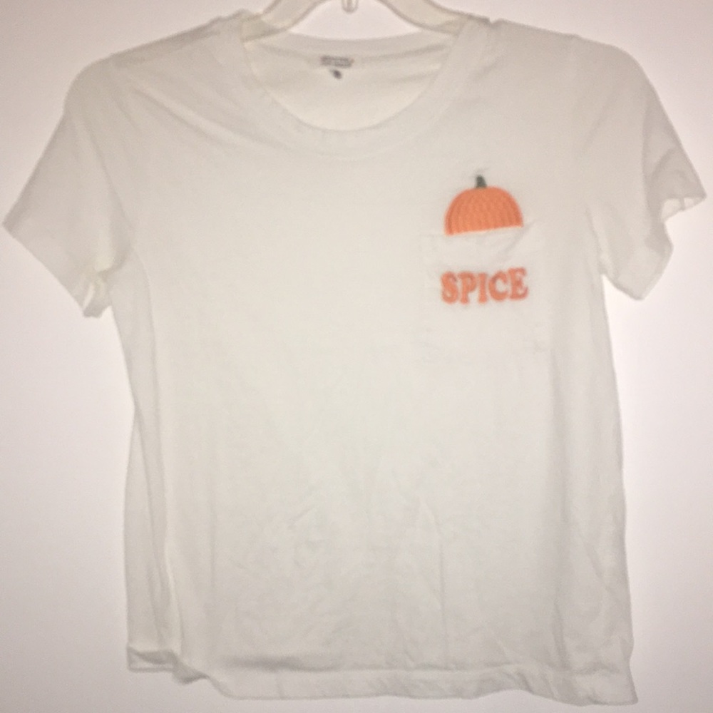 Pumpkin spice embroidery shirt